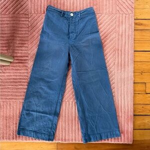 Jesse Kamm sailer pant size 8 blue High-Rise Wide Leg